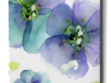 Blue Flowers  by Dawn Derman, Giclee Canvas Wall Art on Sale