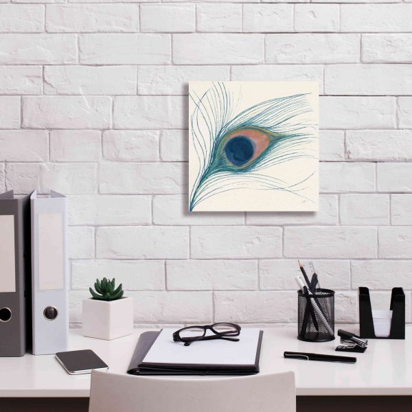 Peacock Feather I Blue  by Miranda Thomas, Giclee Canvas Wall Art For Sale