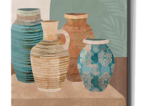 Earthenware Pots I  by Flora Kouta Giclee Canvas Wall Art For Cheap